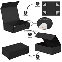 Boîtes d'emballage cadeau magnétiques pliantes en carton rigide avec impression de logo personnalisée Boîte d'emballage cosmétique de luxe avec ruban