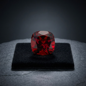 12mm <b>Cushion</b> Cut Natural Mozambique Transparent Red Garnet Wholesale Factory Price High Quality Faceted Loose Gemstone Per Carat - Product Image 3