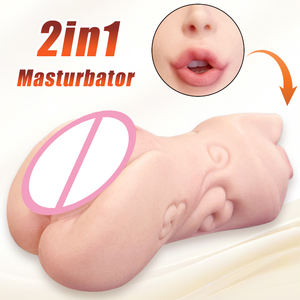 Masturbatore Maschile 2-in-1 - Vagina Tascabile con Bocca e Vagina Realistiche, Stimolatore 3D Testurizzato Giocattolo per Adulti per Uomini - Product Image 5