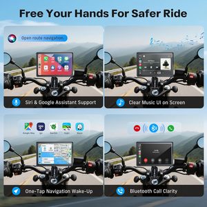 หน้าจอสัมผัสระบบนำทาง <span class=keywords><strong>GPS</strong></span> สำหรับมอเตอร์ไซค์ รองรับ CarPlay และ Android Auto สำหรับตัวแทนจำหน่ายมอเตอร์ไซค์ ผู้ผลิต ผู้จัดจำหน่าย ขายส่ง รับสั่งซื้อจำนวนมาก - Product Image 3