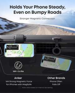 ที่ยึดโทรศัพท์ในรถยนต์ Anker Nano พร้อมฐานยึดแบบถอดได้ปรับหมุนได้ 360 องศา และวงแหวนแม่เหล็กสำหรับที่ยึดโทรศัพท์ในรถยนต์แบบ 360 องศา - Product Image 6