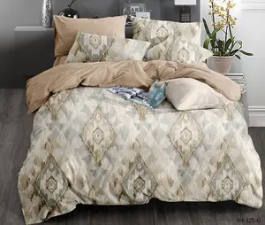 100% Polyester yatak seti kral kraliçe çift tek boyutlu 4 adet renkli yatak çarşafı seti