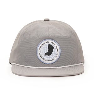 Custom Snapback Woven Label logo Caps Nylon 5 Panel Unstructured Hats - Product Image 2