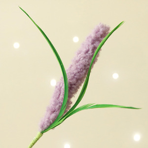 Bâton de jeu pour chat en coton lavande écologique, rayé, simple, long, résistant aux morsures, avec plumes et clochette, pour l'exercice sportif et le divertissement personnel - Product Image 3