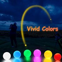 Balles lumineuses phosphorescentes Cadeau de pratique nocturne Golfeurs Led Lighting Up Motion Activated Golf Ball