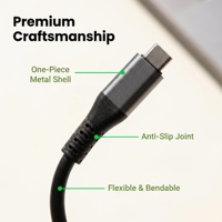 Cable USB-C 3.2 Gen 2x2 de Sincronización, Transferencia de Datos de Ultra Alta Velocidad de 20 Gbps, Cable de Computadora Portátil de 0.5 M, Carga Rápida de 5 A, Video 4K