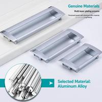 Poignées encastrées TEBAK pour armoires de cuisine, commodes et tiroirs, profil en aluminium