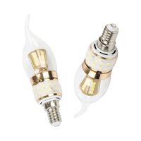 Hochlumen Kleine Schraubfassung Retro Filament LED-Glühbirnen Dimmbar E14 B15d 5W Batteriebetriebene LED-Licht Kerzenbirne