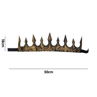 Couronne royale vintage en bronze à motif squelette pour Halloween, déguisement médiéval, vampire, gothique, cosplay, fête, décoration