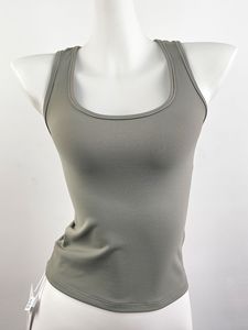<span class=keywords><strong>Top</strong></span> d'été sans manches de haute qualité pour femmes, logo personnalisé, gilet de sport de fitness à séchage rapide, col carré, haut moulant - Product Image 5