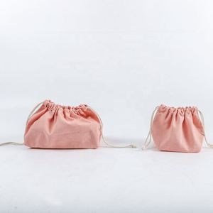 Eco Friendly Natural Colorful <b>Canvas</b> Cotton Cosmetic Jewelry Drawstring Pouch Organic Cotton Bags - Product Image 1