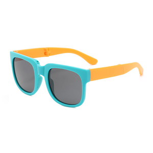 Wholesale <b>Foldable</b> PC Children's <b>Sunglasses</b> Polarized UV400 Blue Black White Red Yellow Purple Pink Boys Girls - Product Image 6