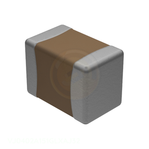 Distribuidor Autorizado de Condensadores <span class=keywords><strong>Cer</strong></span>ámicos MLCC de Montaje Superficial, 150 pF, 25 V, NP0(C0G), 0402, 150 pF, VJ0402A151GLXAJ32 - Product Image 1