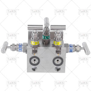 Collecteur à cinq vannes de type T en acier inoxydable avec bride à double rail en U et filetage interne, collecteur de vanne à commande séparée - Product Image 3