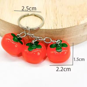 Llaveros de Frutas y Verduras Realistas al por Mayor, Colgantes de Plástico de Tomate, Caqui y Calabaza para Bolsos, Decoración Vegetal, MOQ 50 unidades - Product Image 6