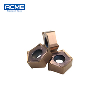 Plaquettes de fraisage à cinq faces PNMU0905XNER-GM en carbure de tungstène revêtues PVD, personnalisables OEM, marque ACME, HRC45, outils de tournage CNC