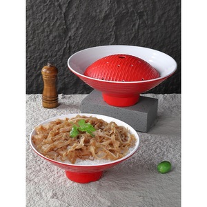 Plato de melamina Tripe Dry Ice Rojo 1515401 para uso en hoteles, comidas y fiestas - Product Image 1