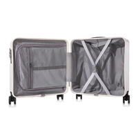Maleta con ruedas Equipaje de embarque abierto superior frontal de 18 "con carga USB Marco de barra de tracción impermeable de gran capacidad Logotipo personalizado