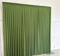 Tissu de fond uni pour décoration de scène de mariage, toile de fond de mariage en soie de lait, servant de base pour le rideau de décoration.
