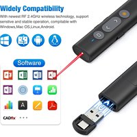 Nuevo Lápiz Presentador Multifuncional con Carga USB, Control Remoto para PPT, Ideal para Enseñanza