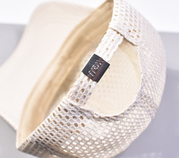 Gorra de béisbol informal y versátil con visera hueca, de color sólido, transpirable, de malla, con protección solar