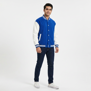 Wholesale Customized Premium Quality OEM ODM Service Latest Style Made Stand Collar Front Slim Breathable Design Varsity <b>Jackets</b> - Product Image 1