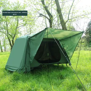 Tente de camping double couche Oxford quatre saisons imperméable pour l'extérieur, type à armature droite épaissie 210*120*140cm, 2 personnes WD-T9 - Product Image 6