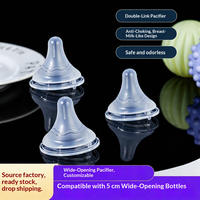 Tétine en silicone de nouvelle conception, vente en gros d'usine, débit personnalisable, compatible avec les biberons à col large de 5 cm