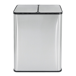 Cubo de basura rectangular grande de 60l, cubo de basura de acero inoxidable, cubo de basura de <span class=keywords><strong>cocina</strong></span>, Cubo de <span class=keywords><strong>reciclaje</strong></span> de separación - Product Image 4
