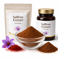 LongBio Extrait de Safran en Poudre Crocus Sativus Stigma 10:1 20% Crocine Soluble dans l'Eau Qualité Alimentaire Complément Herbal Matière Première OEM