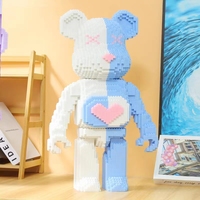 Jouet éducatif DIY, ours créatif de 55 cm, grand ensemble de blocs de construction en plastique écologique pour cadeau d'anniversaire