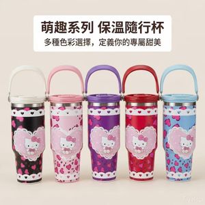 Gobelet isotherme Sanrio <span class=keywords><strong>Hello</strong></span> Kitty à double paroi, grande capacité, avec paille, anti-fuite, pour boissons chaudes et froides, anti-chute, cadeau pour filles - Product Image 2