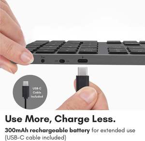 Clavier numérique sans fil rechargeable portable et fin pour la comptabilité financière, 35 touches ABS, clavier numérique Bluetooth pour ordinateur portable - Product Image 4