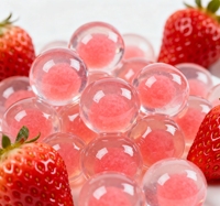 Perles éclatantes de tapioca saveur fraise pour Bubble Tea, ingrédients pour thé au lait Boba, OEM/ODM