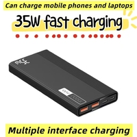 Nouvelle batterie externe ultra-fine 10000 mAh 2026, charge rapide 35W pour téléphones/tablettes/ordinateurs portables, compacte pour les voyages, performance fiable, OEM/ODM