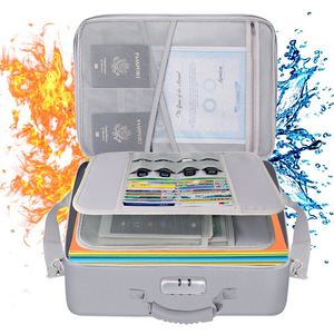 Bolsa Organizadora de Seguridad de Gel de Sílice, Ecológica, Duradera, Impermeable, Resistente al Fuego, con Cierre, Portátil, para Pasaportes - Product Image 1