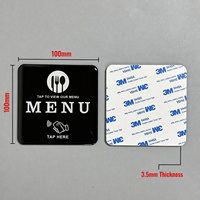 Carte NFC carrée en PVC époxy pour avis Google, carte de menu, carte de programmation multimédia, carte radio, avec fonction Tap to Leave pour laisser un avis client