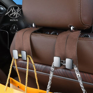 Patente de fábrica, accesorios de coche de alta calidad, reposacabezas de asiento de fila trasera de coche Universal, ganchos dobles de cuero de gamuza suave para TOYOTA BMW - Product Image 2
