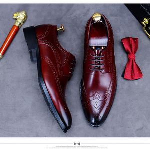 Zapatos Oxford de Hombre de Lujo de Marca Personalizada, con Punta Puntiaguda, Transpirables, con Cordones, Parte Superior de Cuero Genuino, Ligeros, Antideslizantes, para Primavera - Product Image 3