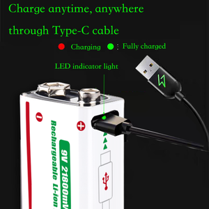 <span class=keywords><strong>แบ</strong></span><span class=keywords><strong>ต</strong></span><span class=keywords><strong>เต</strong></span>อรี่ลิเธียมไอออน 9V 2420mAh ชาร์จได้ผ่านพอร์<span class=keywords><strong>ต</strong></span> Micro USB C ความจุ<span class=keywords><strong>เต</strong></span>็ม 2420mAh <span class=keywords><strong>แบ</strong></span><span class=keywords><strong>ต</strong></span><span class=keywords><strong>เต</strong></span>อรี่ลิเธียมไอออน 9V - Product Image 3