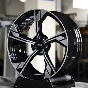 HTOR Jantes de luxe personnalisées à 5 rayons de 16 à 24 pouces Jantes 5x112 à face polie Jantes de voiture forgées noires pour A4 <span class=keywords><strong>A6</strong></span> Q3 Q5 - Product Image 2