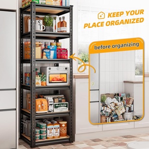 6-שכבה כבדה אחסון מתכת מדפים 16'w x 16'w x 16d x 72'h יחידות פלדה מתכווננות מחסן ארון מטבח ארון מטבח - Product Image 1