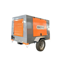 Compresseur d'air à vis ZEGA 95SCY-10, compresseur d'air portable pour l'exploitation minière, entraîné par un moteur diesel, 275cfm, 92kw, haute performance