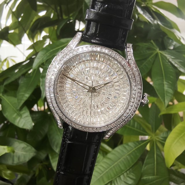 Montre Homme Hip Hop Luxury Brand 8215 Mechanical Watches Ice Out Full Diamond Automatic Watch for Men Oem Watch