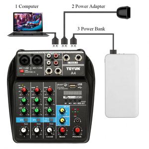 Direct Factory Sale 4 Channel <span class=keywords><strong>Usb</strong></span> Audio Mixing Console Sound Mixer With Effects - Product Image 4