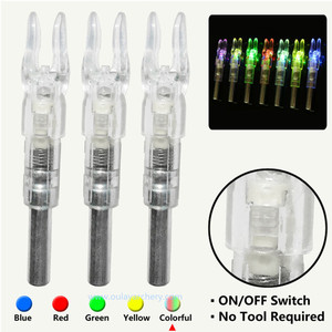 Bắn cung 6.2mm/.244 tự động dẫn nocks thắp sáng đèn đầy màu sắc mũi tên trục cung mũi tên <span class=keywords><strong>flash</strong></span> tự động gõ đuôi - Product Image 2