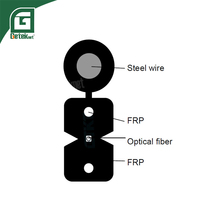GETEKnet OEM ODM Outdoor FRP Flaches FTTX Glasfaser-Dropkabel 2-adrig 1km G.657A1/G657A2/G652D für die Luftleitungsinstallation