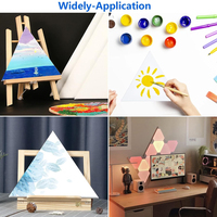 Vases vierges extensibles en Triangle pour peinture d'artiste, 15 20 30cm, vente en gros, 3 pièces