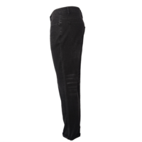Jean slim vintage extensible pour homme, taille mi-haute, tissé, délavage foncé avec broderies, collection Printemps ODM