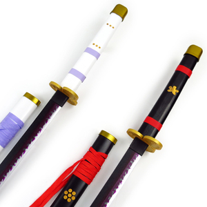 Talwar Katan Utsuyuri Bambu arme Base modèle une pièce Roronoa Zoro Katana japonais Cosplay épée en bois - Product Image 3
